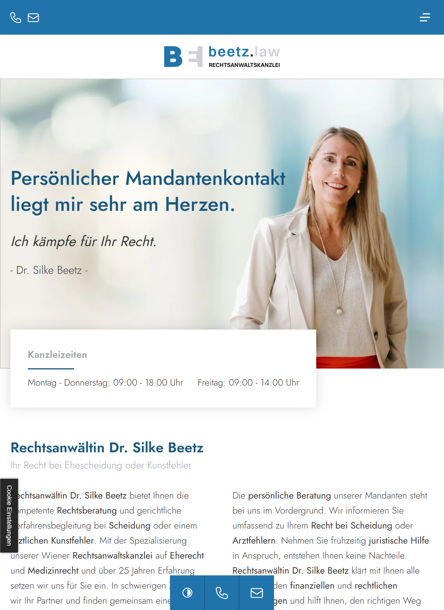 Dr. Silke Beetz Screenshot Tablet