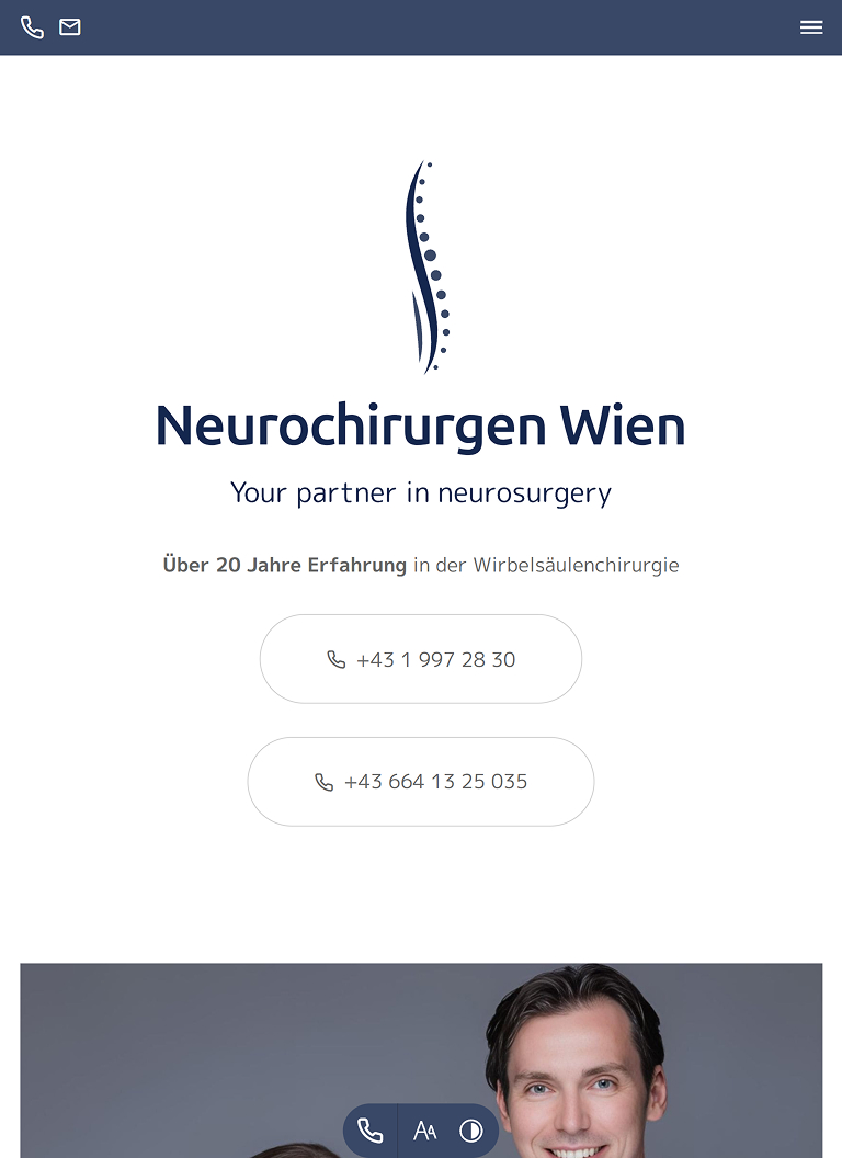 Dr. Stefan Grossauer, MBA, Screenshot Tablet