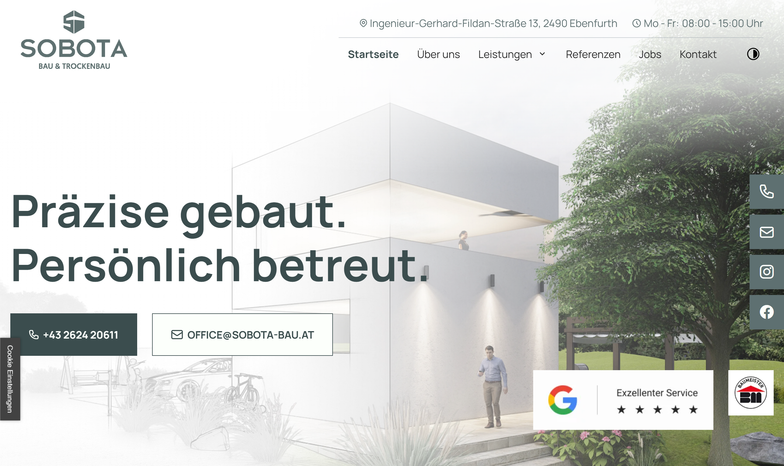 Sobota Bau & Trockenbau GmbH Screenshot Desktop