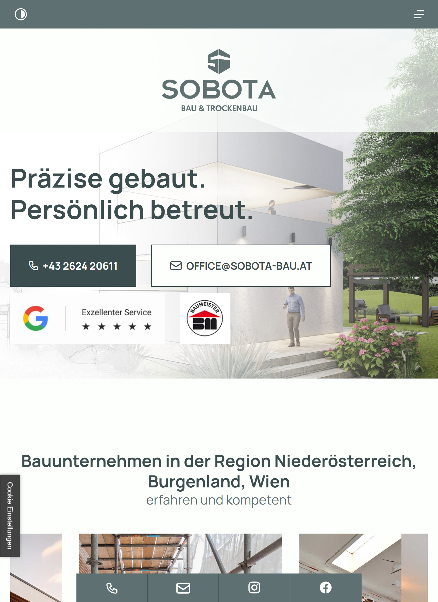 Sobota Bau & Trockenbau GmbH Screenshot Tablet
