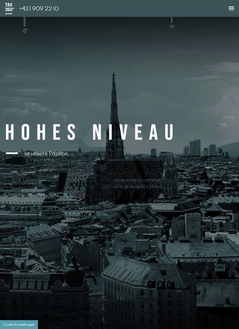 TAX 360° Steuerberatungsgesellschaft m.b.H. Screenshot Tablet